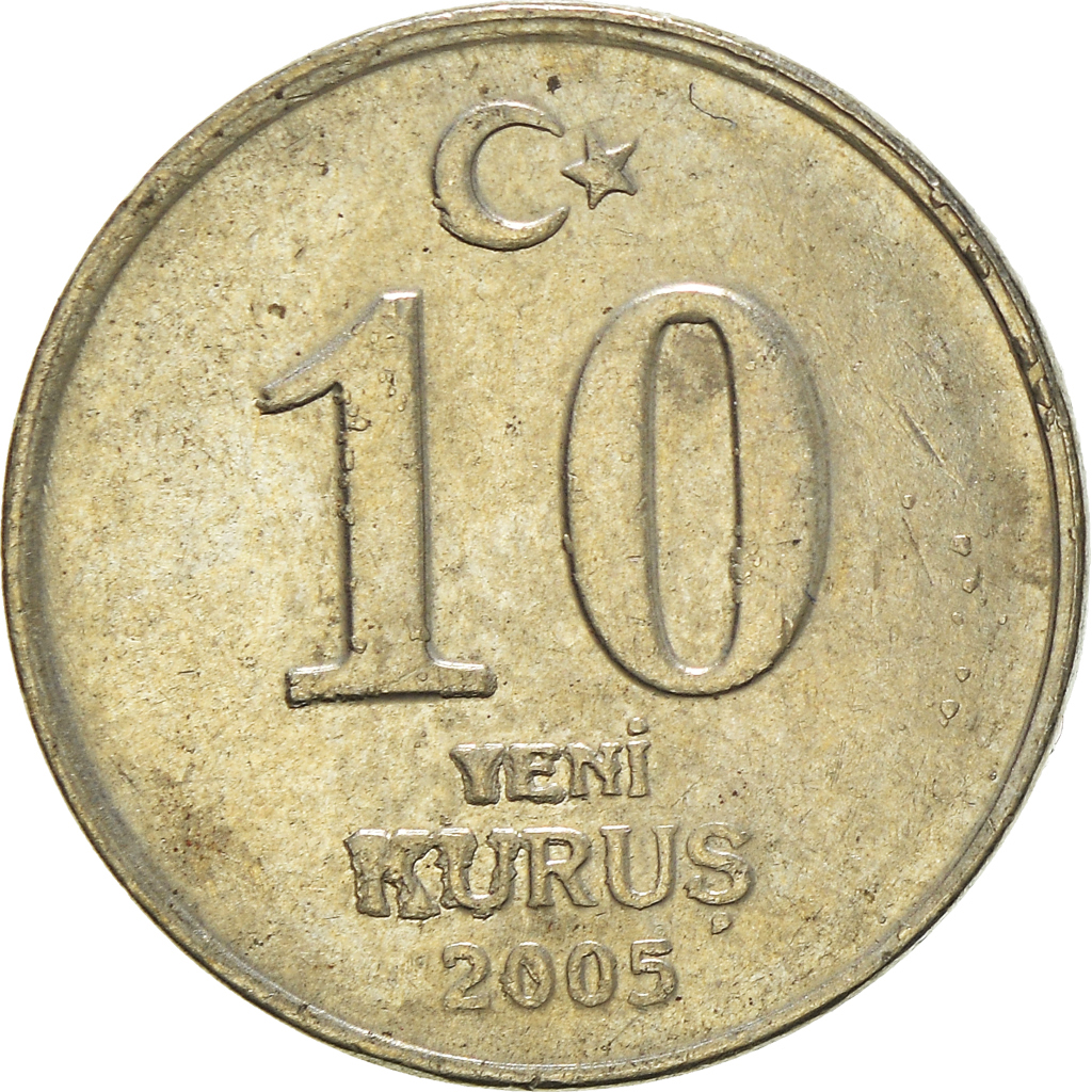 Moneda, Turquía, 10 New Kurus, 2005