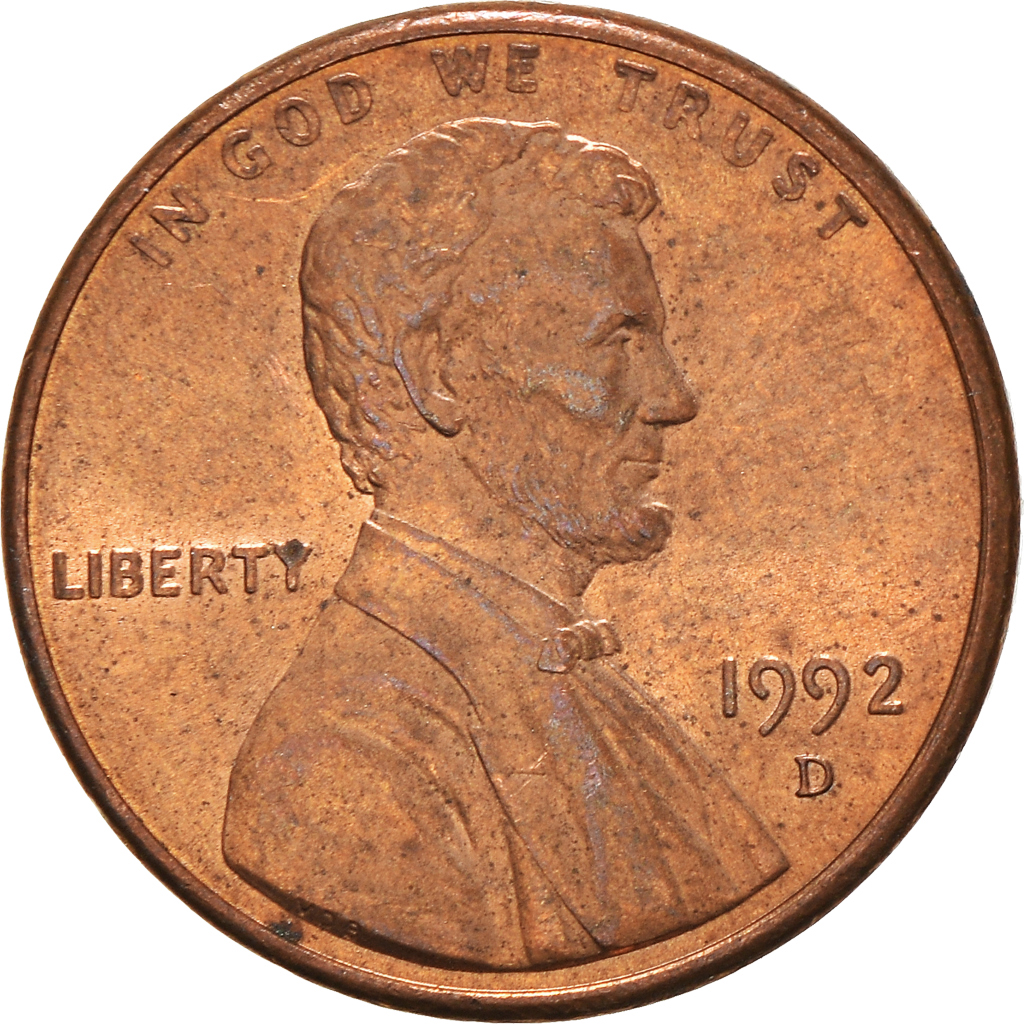 Moneda, Estados Unidos, Cent, 1992