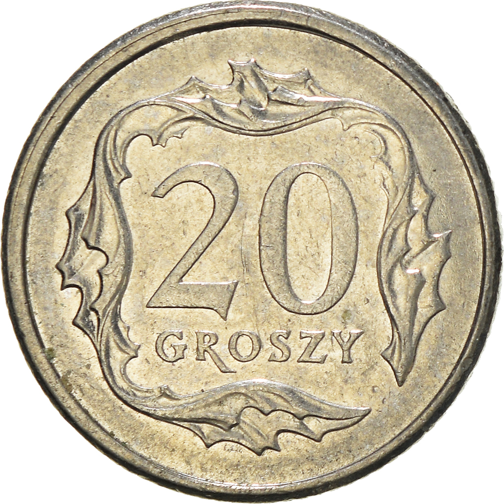 Moneda, Polonia, 20 Groszy, 2008