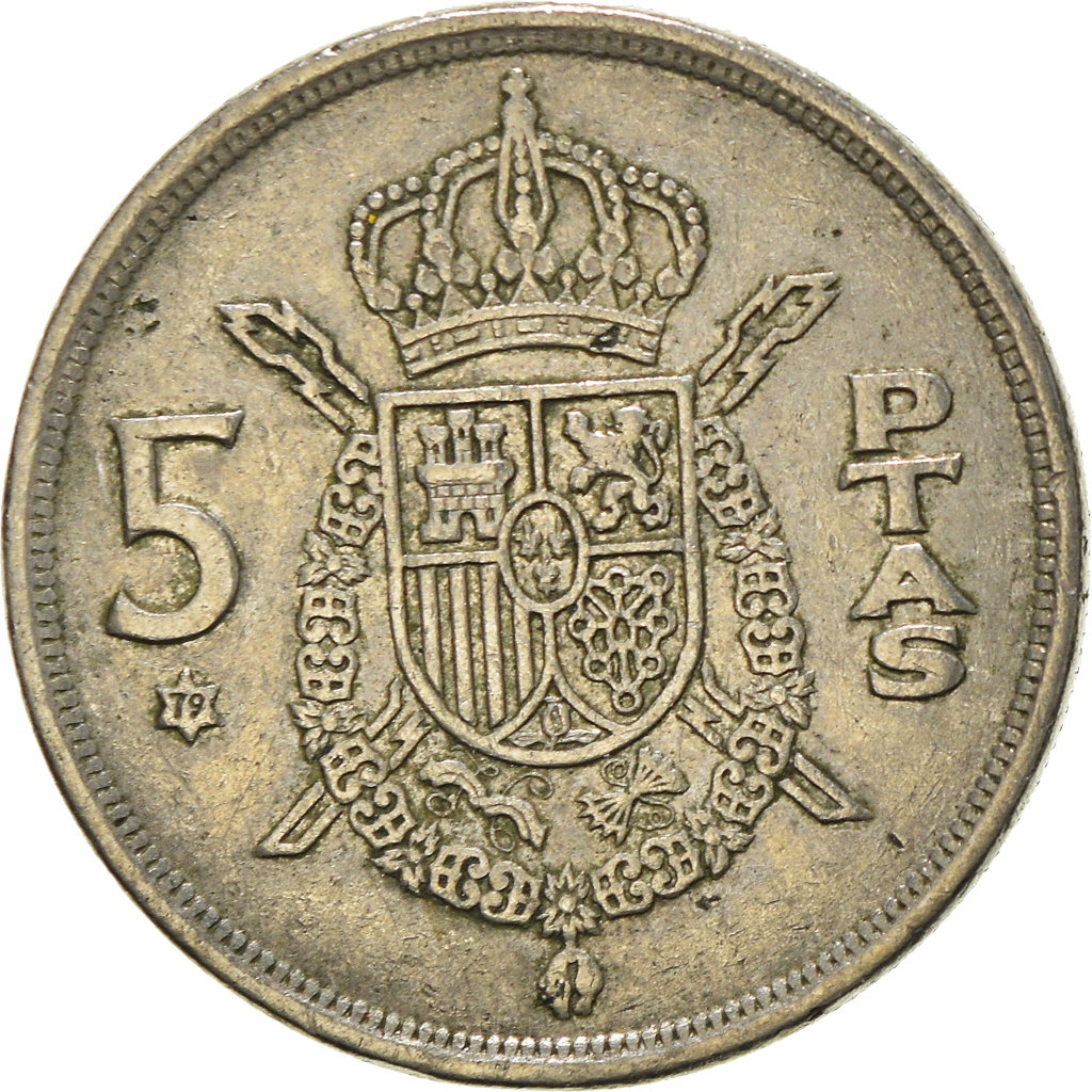Moneda, España, 5 Pesetas, 1975 (79)