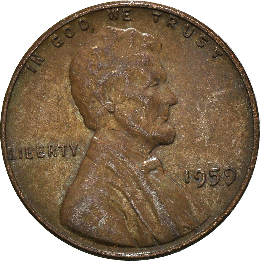 Moneda, Estados Unidos, Cent, 1959