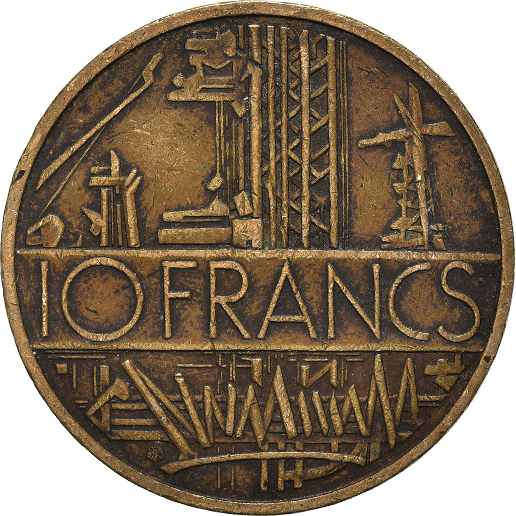 Moneda, Francia, 10 Francs, 1976