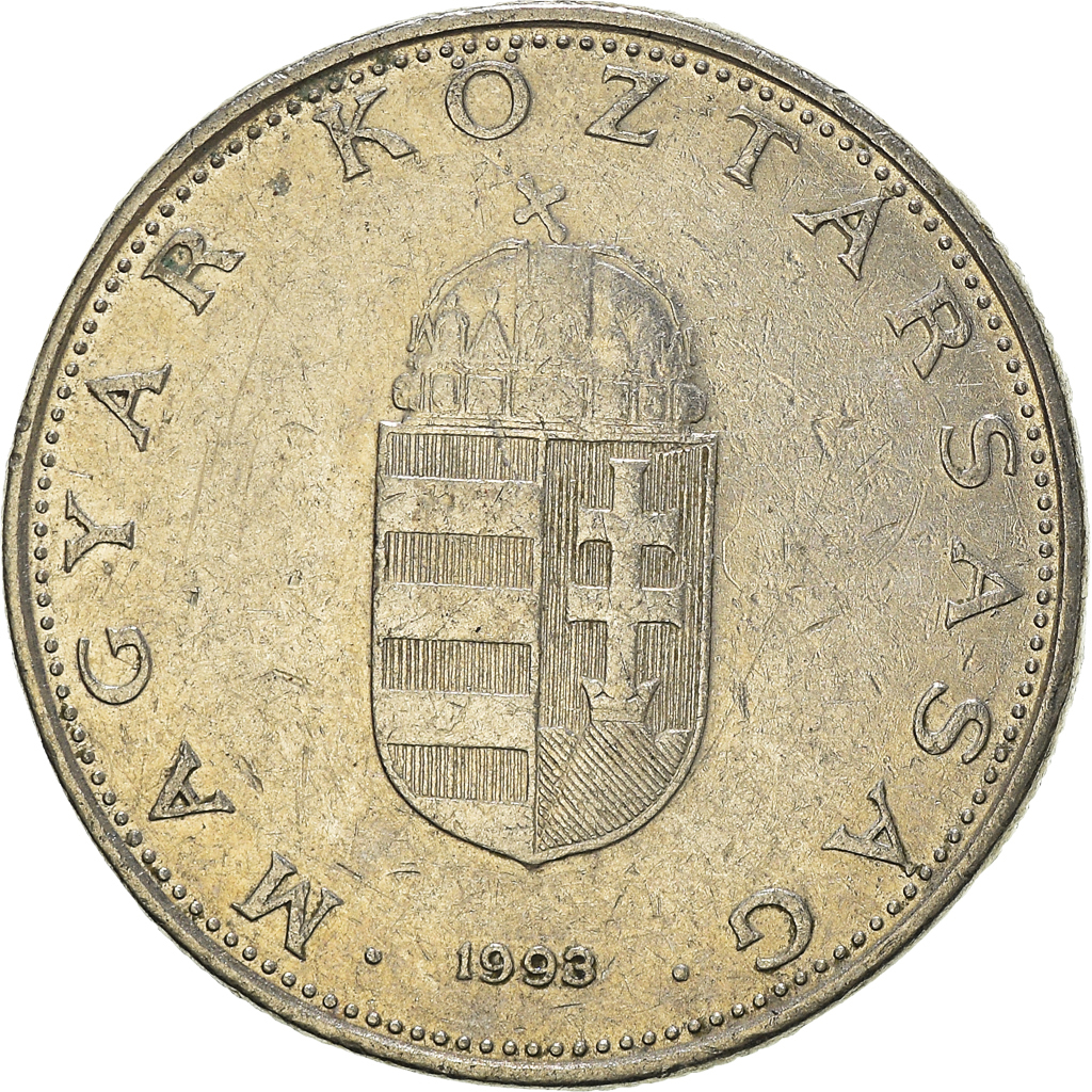 Moneda, Hungría, 10 Forint, 1993
