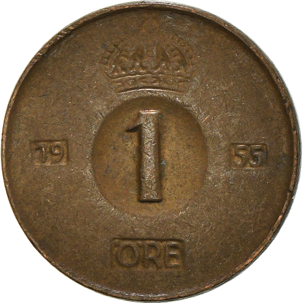 Moneda, Suecia, Ore, 1955