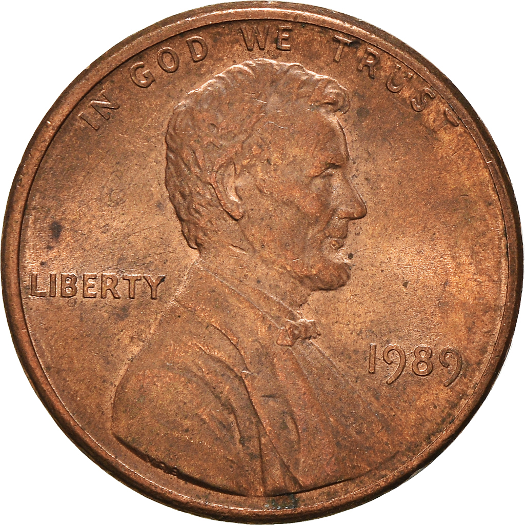 Moneda, Estados Unidos, Cent, 1989