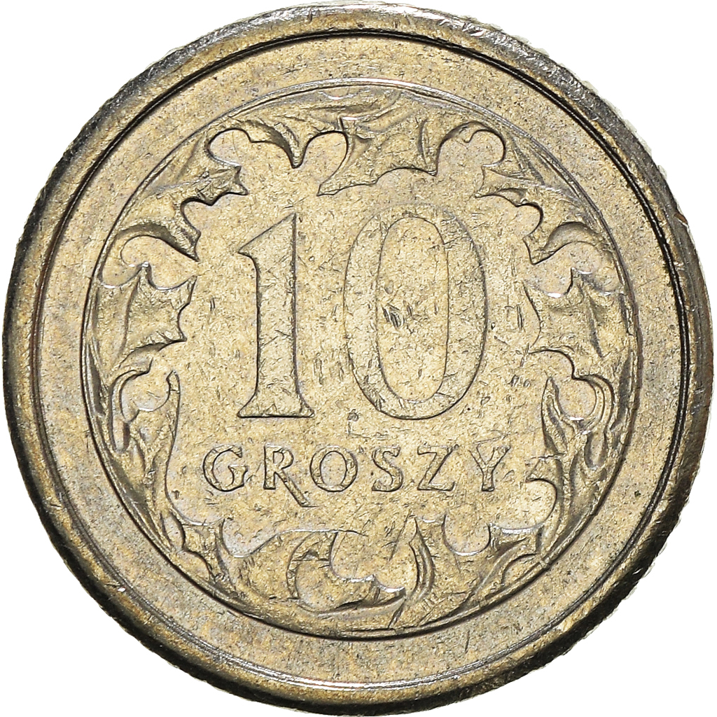 Moneda, Polonia, 10 Groszy, 2008