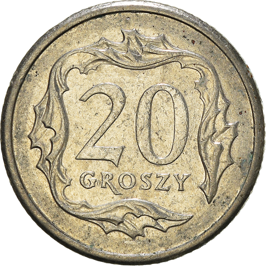Moneda, Polonia, 20 Groszy, 2008