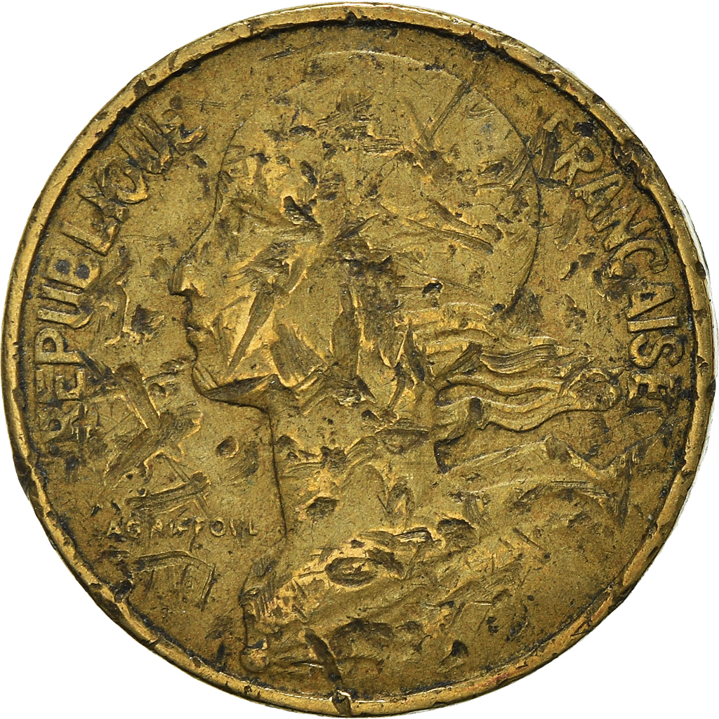 Moneda, Francia, 10 Centimes, 1963