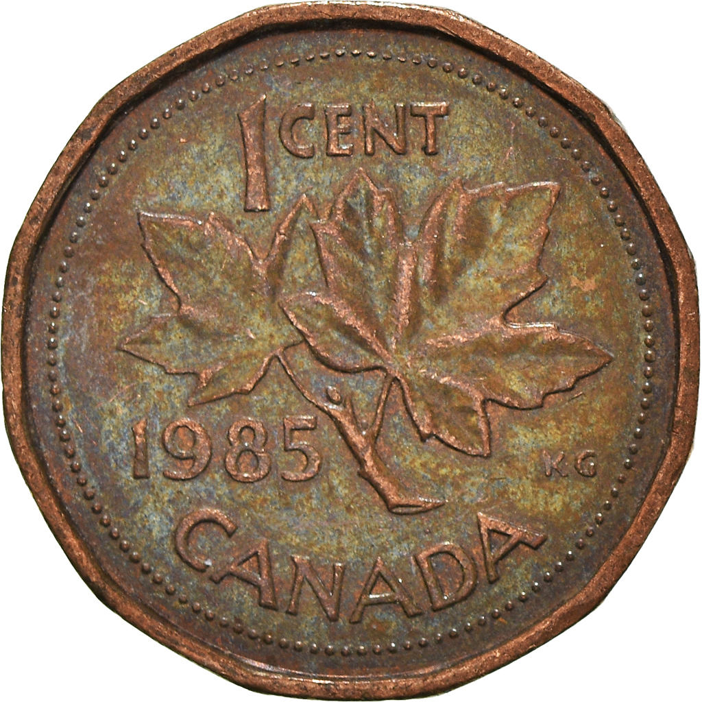 Moneda, Canadá, Cent, 1985