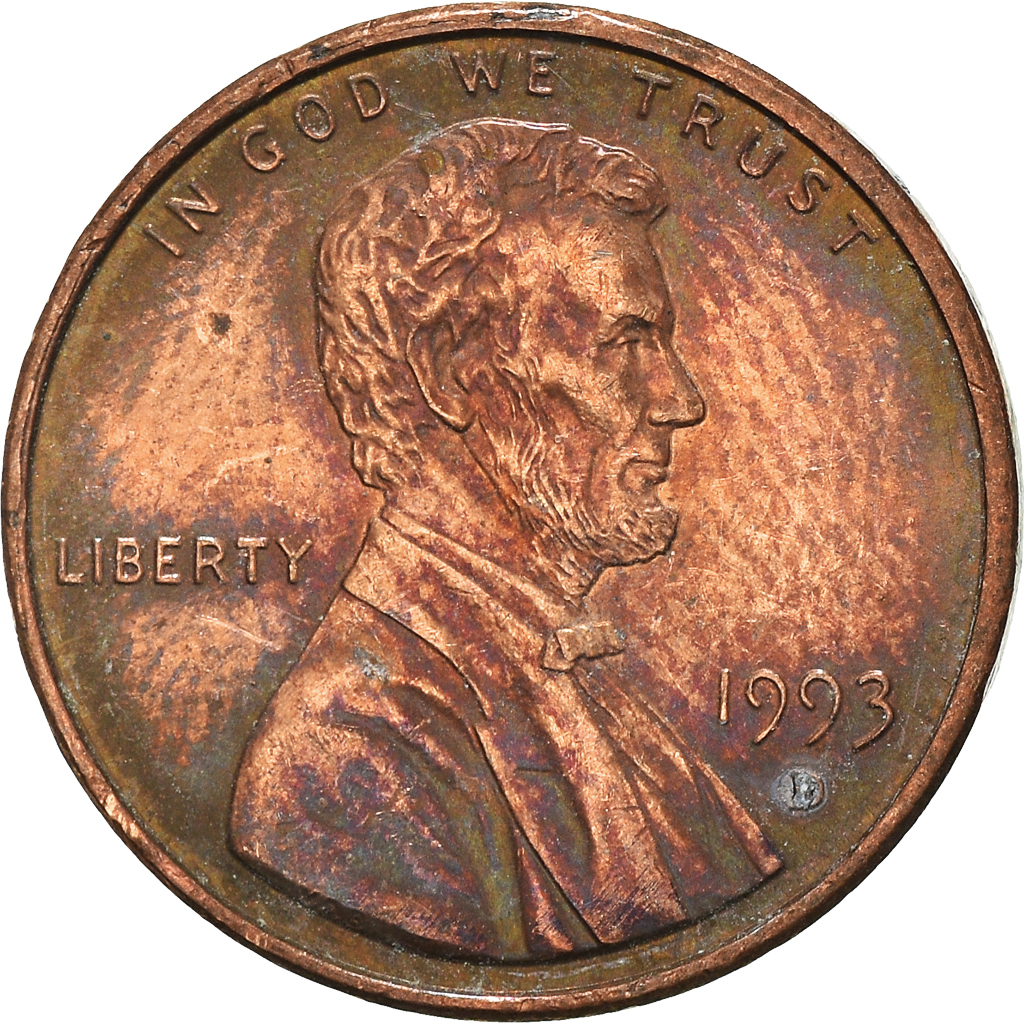 Moneda, Estados Unidos, Cent, 1993