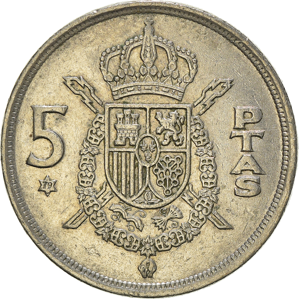 Moneda, España, 5 Pesetas, 1975 (79)
