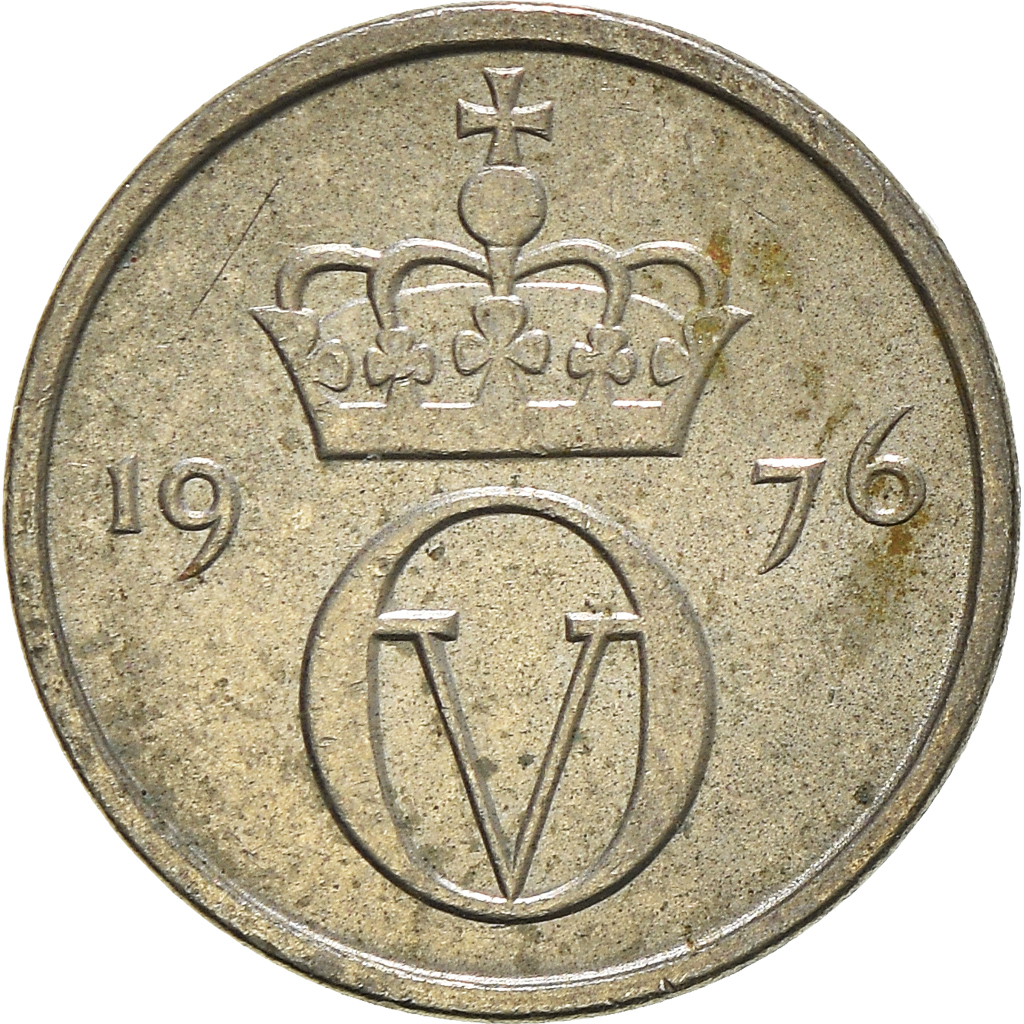 Moneda, Noruega, 10 Öre, 1976