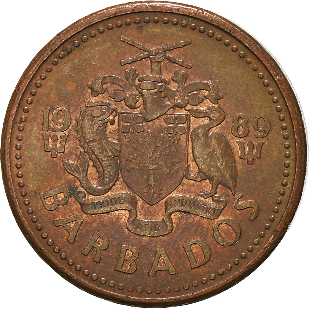 Moneda, Barbados, Cent, 1989