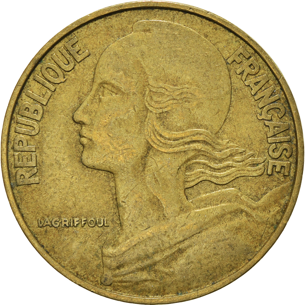 Moneda, Francia, 20 Centimes, 1963
