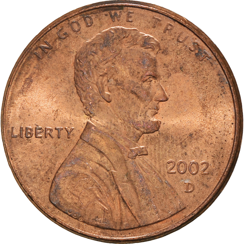 Moneda, Estados Unidos, Cent, 2002