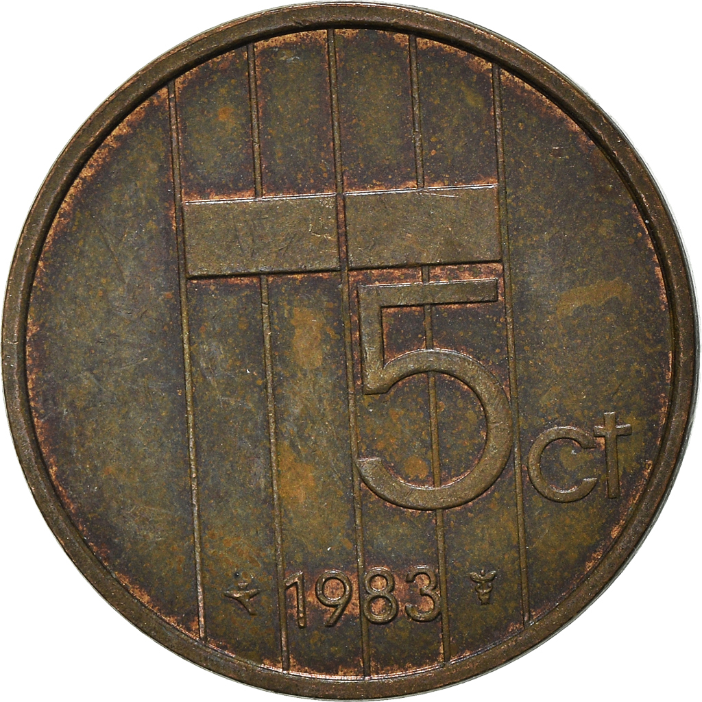 Moneda, Países Bajos, 25 Cents, 1983