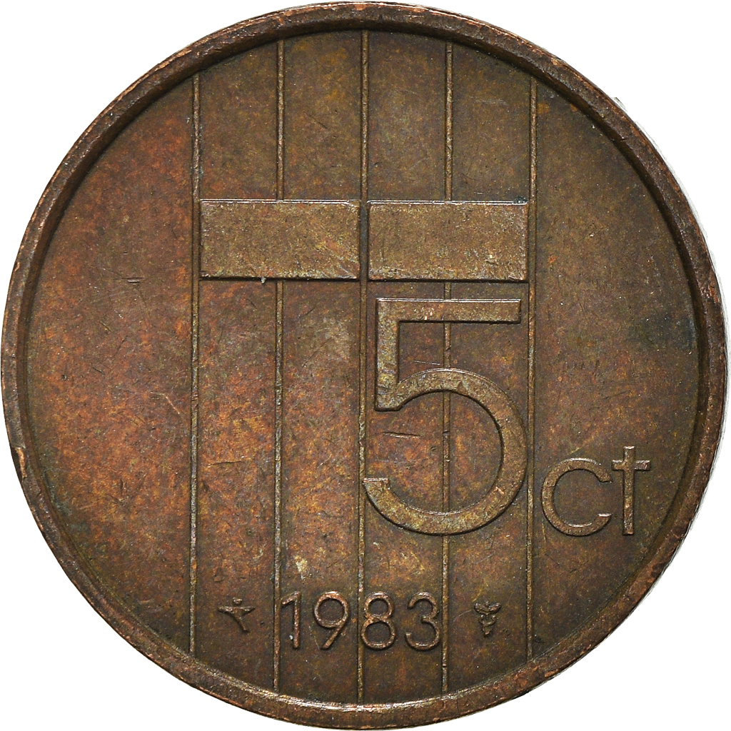 Moneda, Países Bajos, 5 Cents, 1983