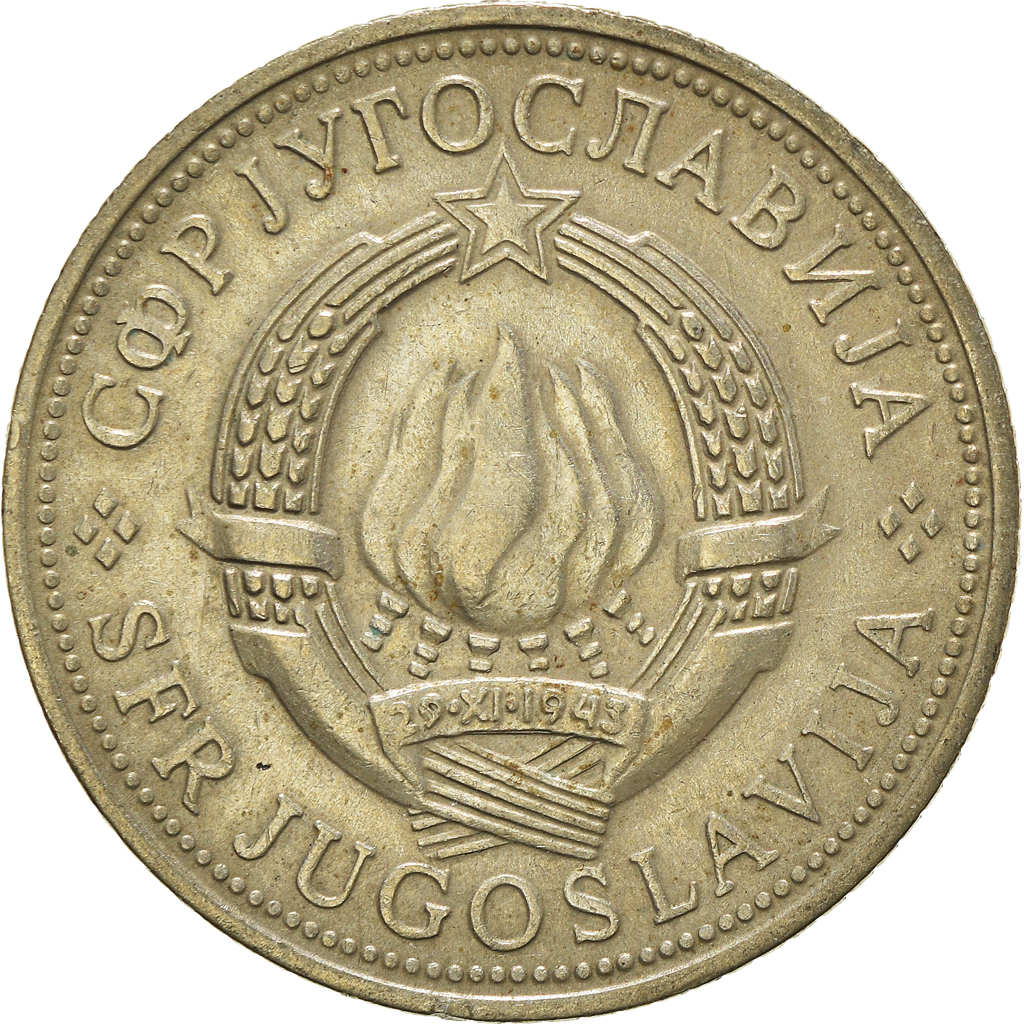 Moneda, Yugoslavia, 5 Dinara, 1973