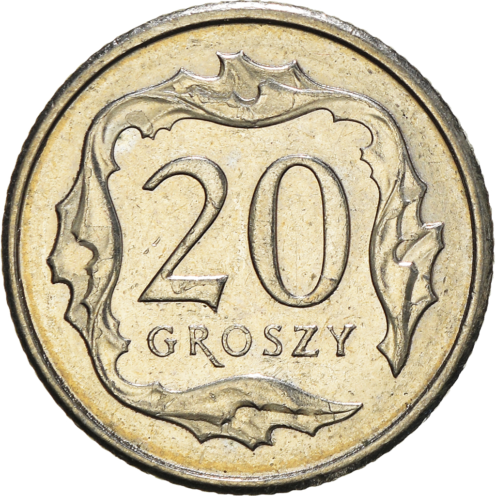 Münze, Polen, 20 Groszy, 2015