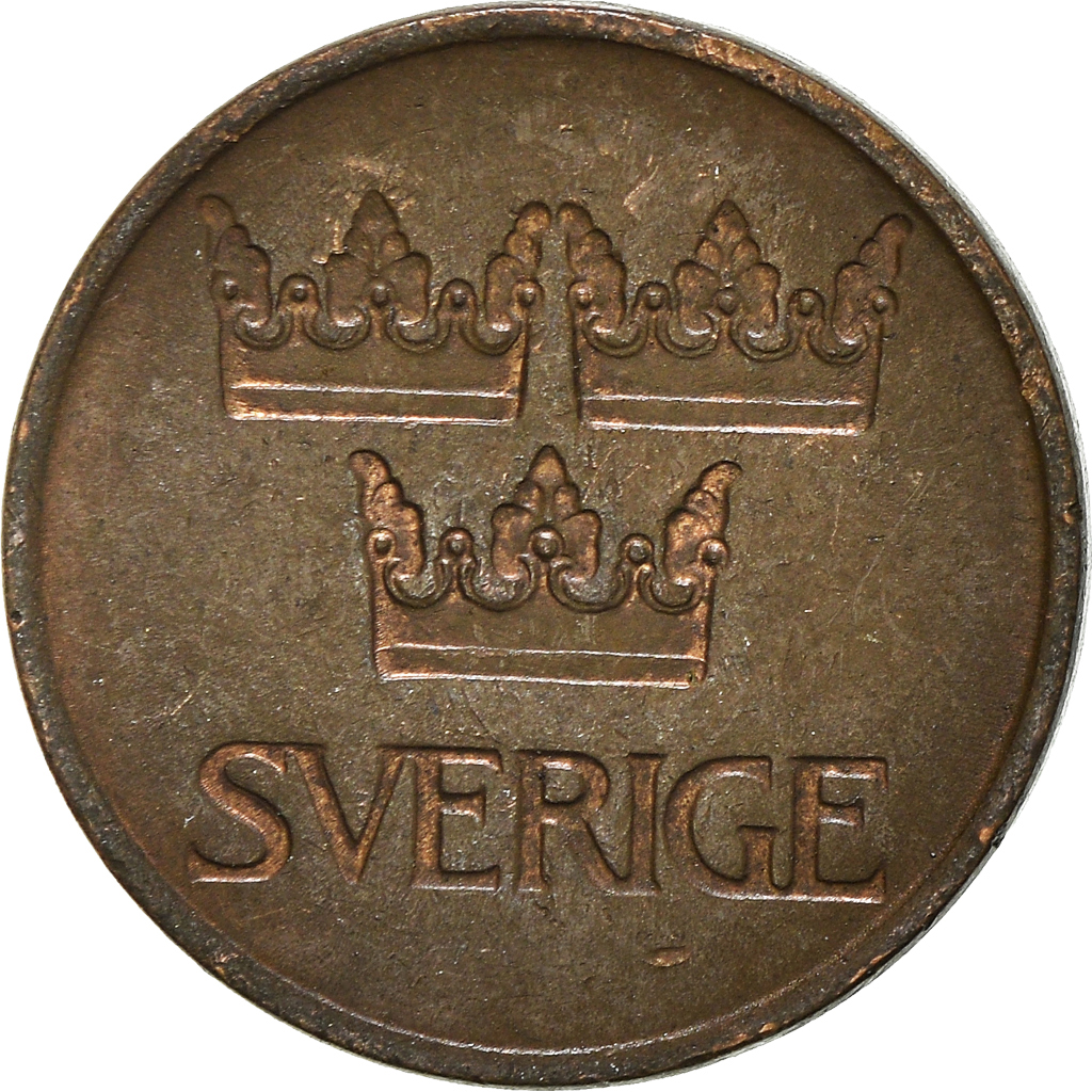 Moneda, Suecia, 5 Öre, 1972