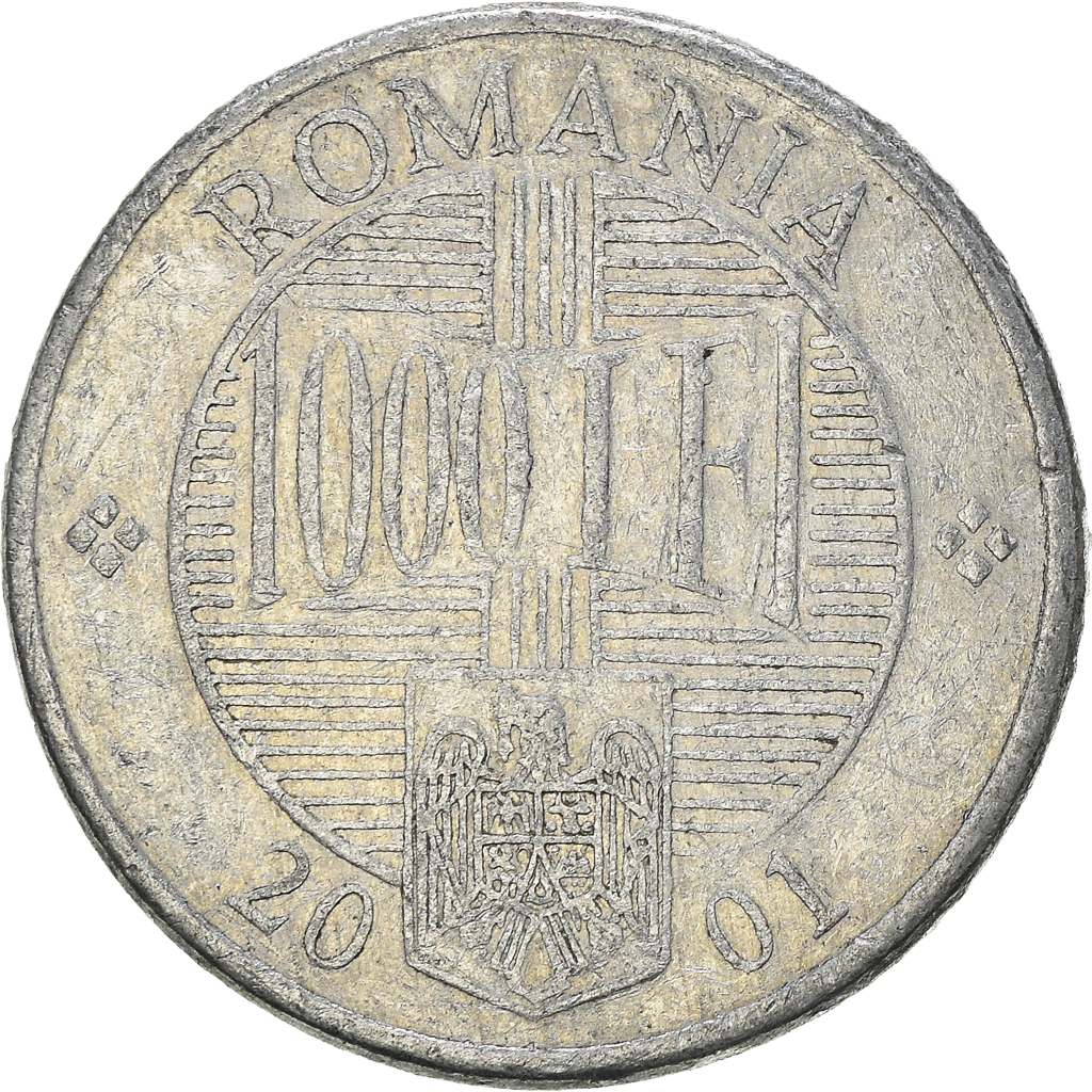 Moneda, Rumanía, 1000 Lei, 2001