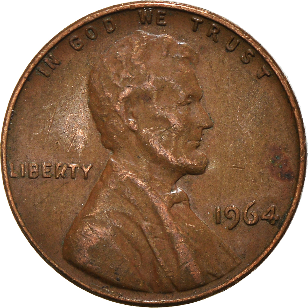 Moneda, Estados Unidos, Cent, 1964