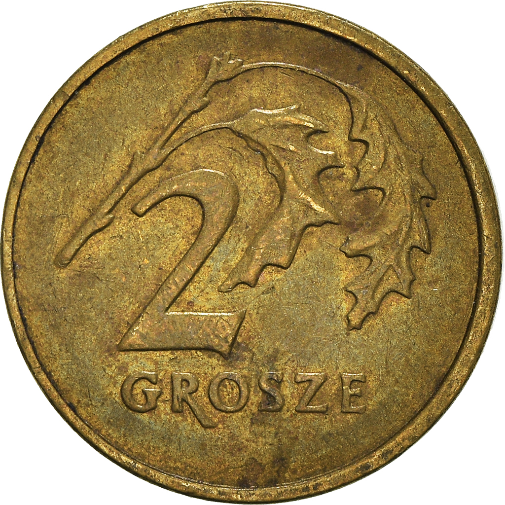 Moneda, Polonia, 2 Grosze, 2005