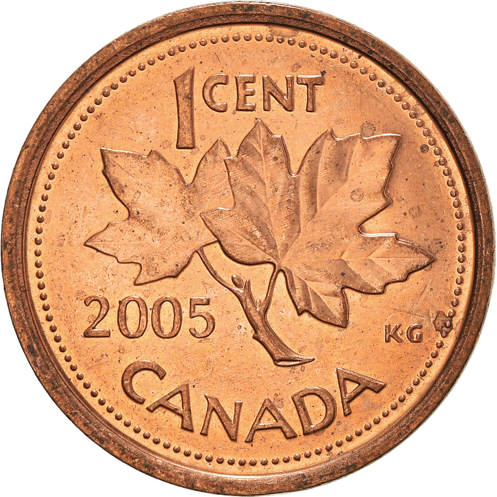Moneda, Canadá, Cent, 2005
