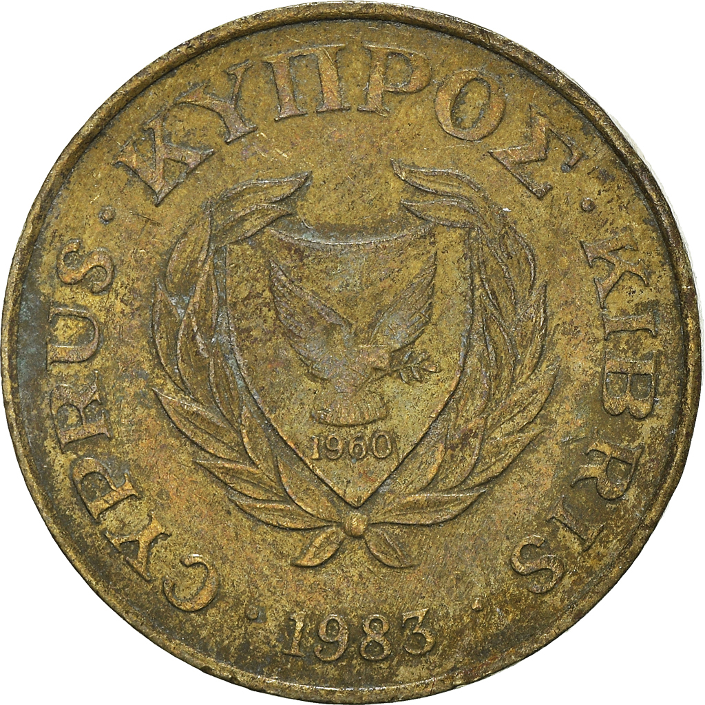 Moneda, Chipre, 5 Cents, 1983