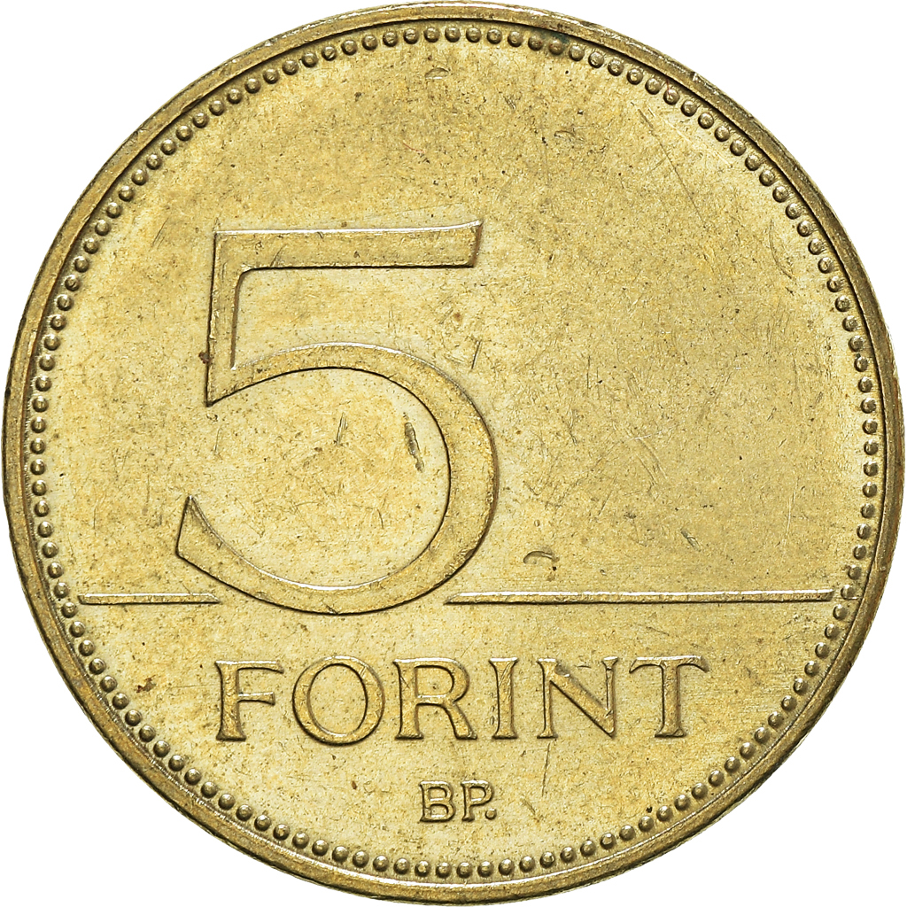 Moneda, Hungría, 5 Forint, 2004