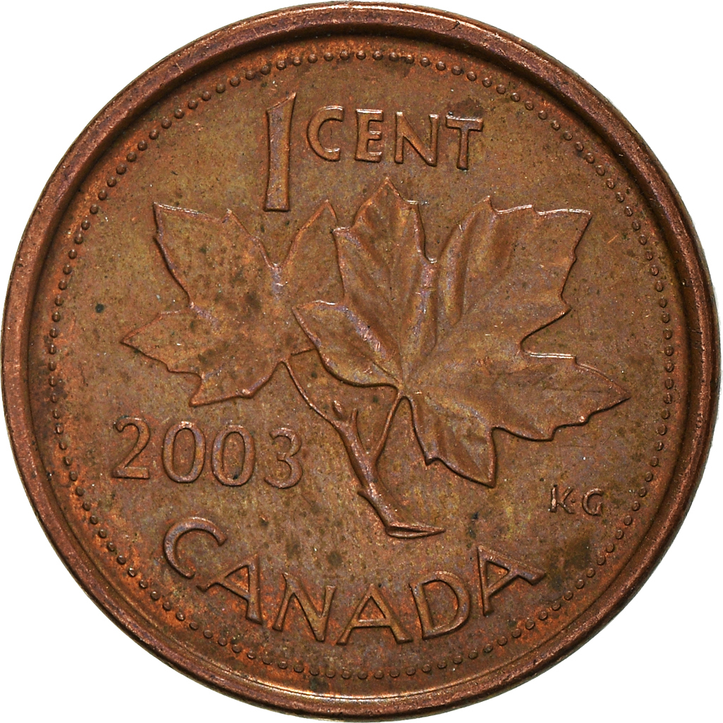 Moneda, Canadá, Cent, 2003