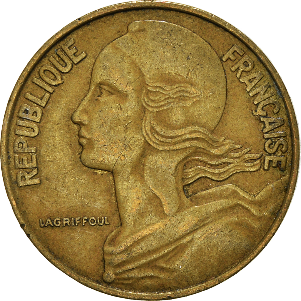 Moneda, Francia, 20 Centimes, 1964