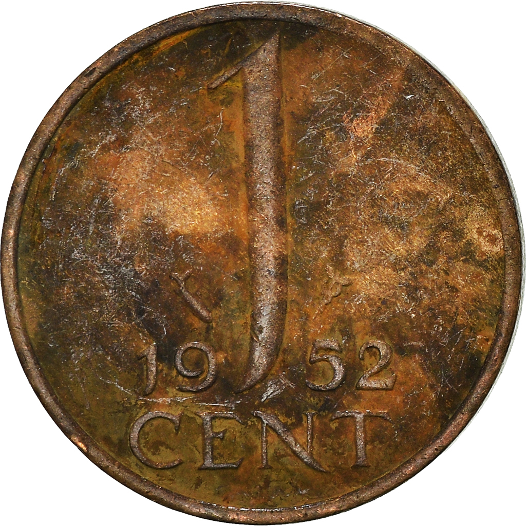 Moneda, Países Bajos, Cent, 1952