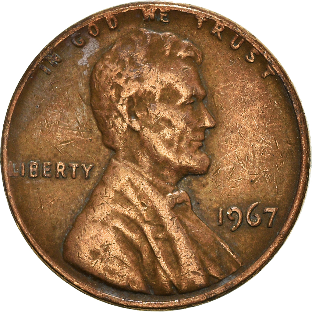 Moneda, Estados Unidos, Cent, 1967