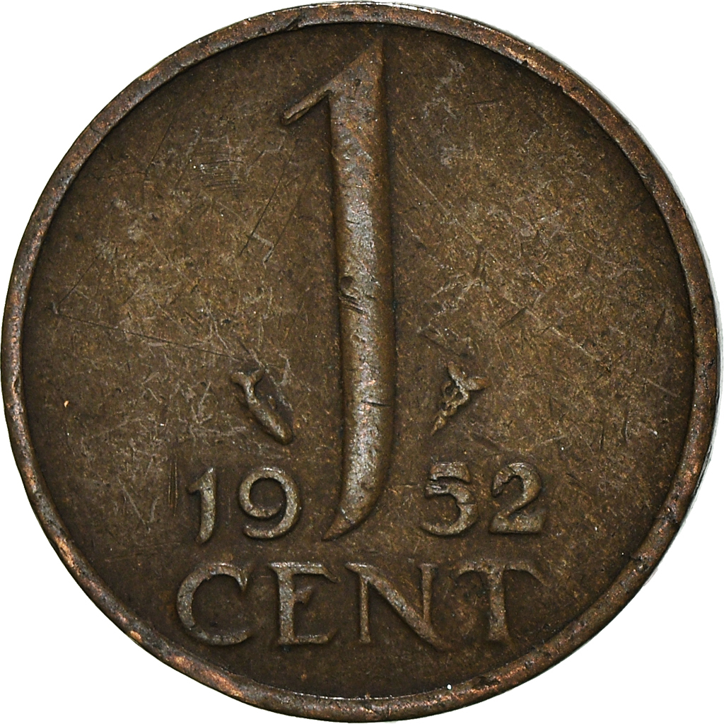 Moneda, Países Bajos, Cent, 1952