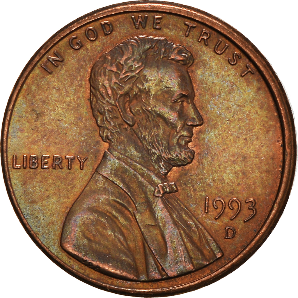 Moneda, Estados Unidos, Cent, 1993