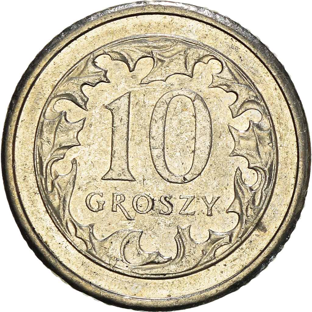 Moneda, Polonia, 10 Groszy, 2009