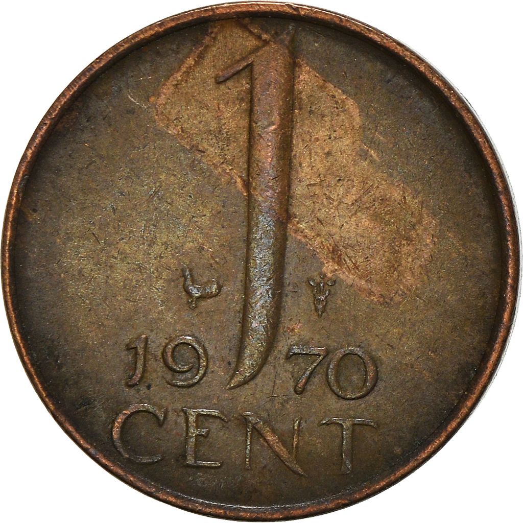 Moneda, Países Bajos, Cent, 1970