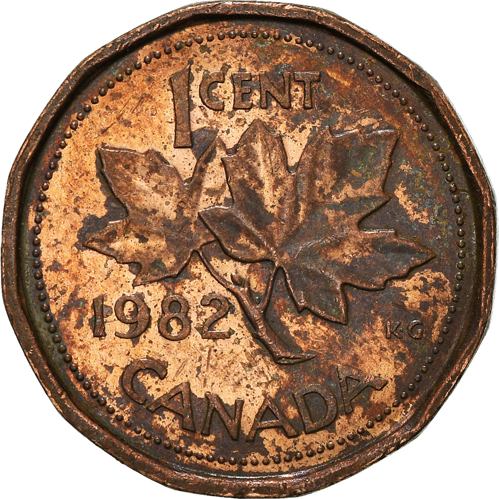 Moneda, Canadá, Cent, 1982
