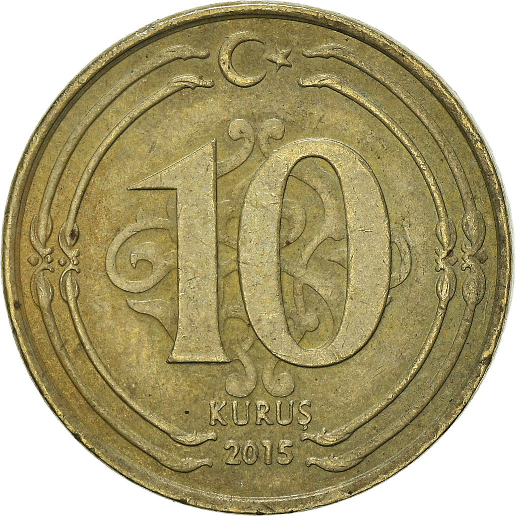 Moneda, Turquía, 10 Kurus, 2015