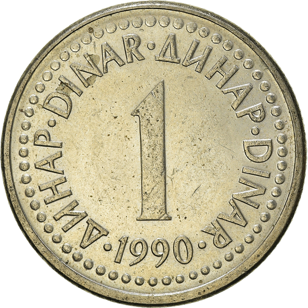 Moneda, Yugoslavia, Dinar, 1990