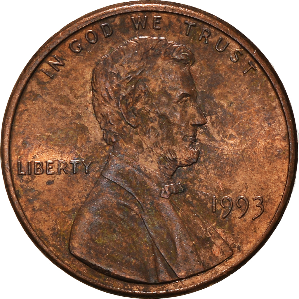 Moneda, Estados Unidos, Cent, 1993