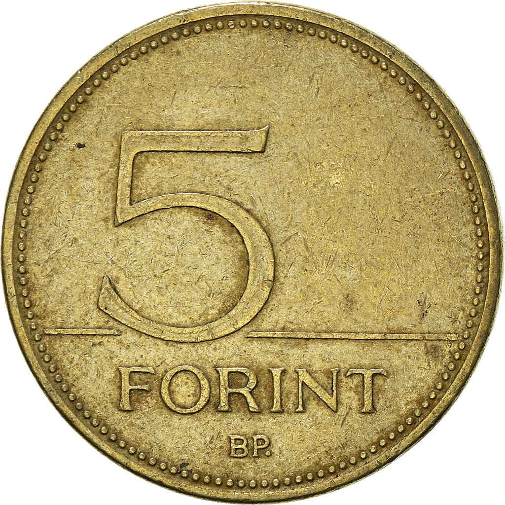 Moneda, Hungría, 5 Forint, 1996