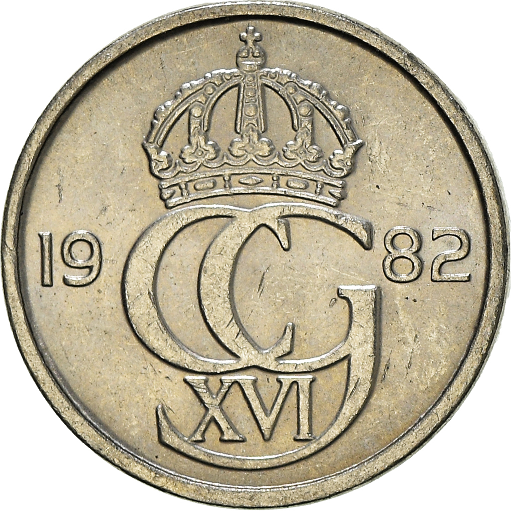 Moneda, Suecia, 10 Öre, 1982