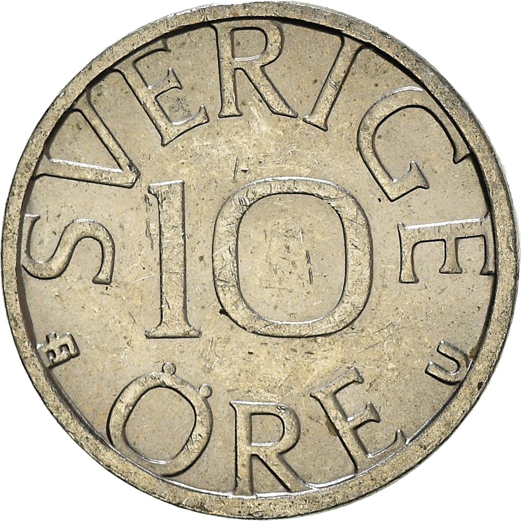 Moneda, Suecia, 10 Öre, 1982