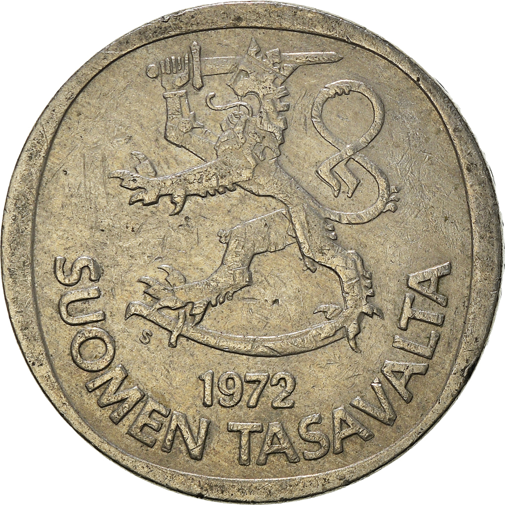 Moneda, Finlandia, Markka, 1972