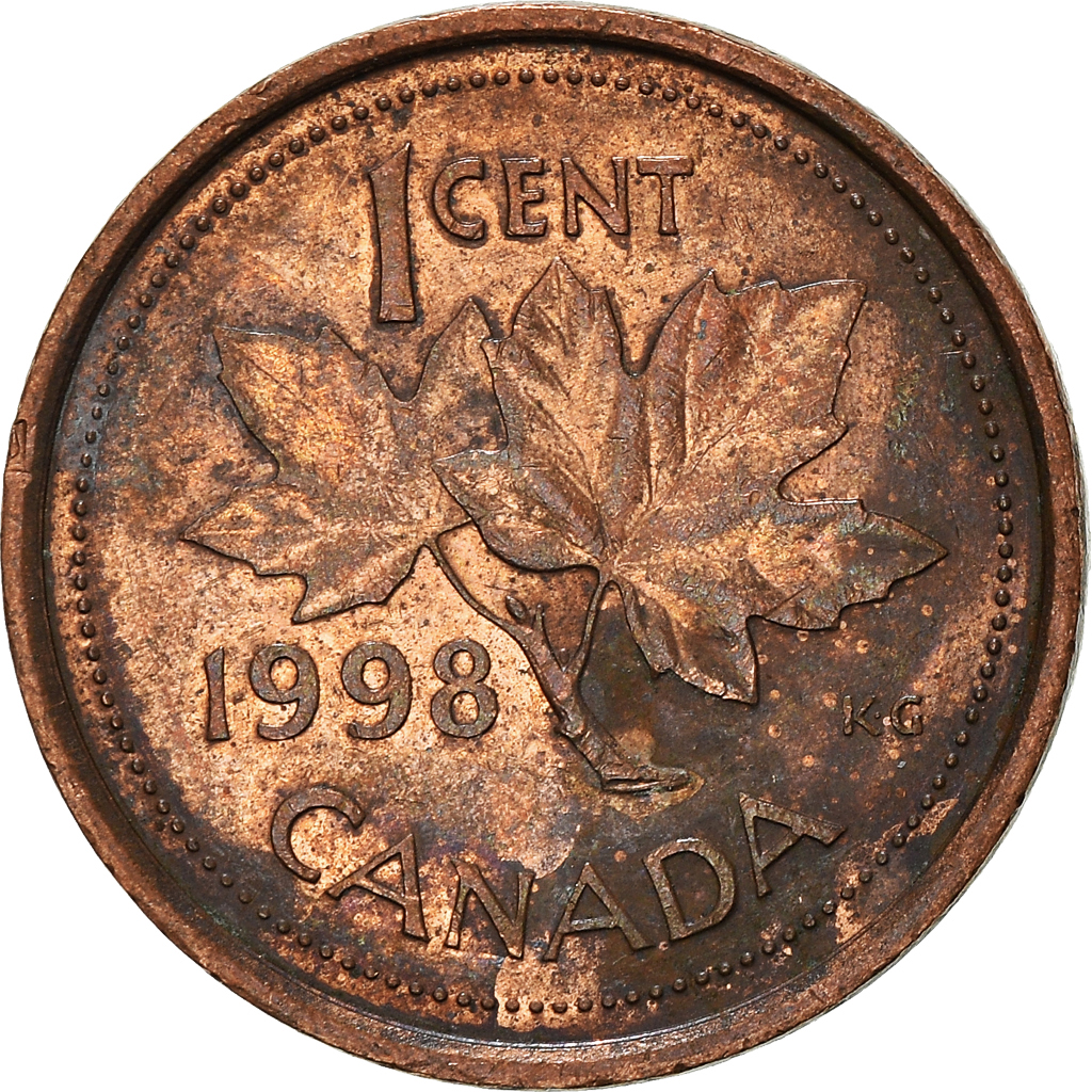 Moneda, Canadá, Cent, 1998