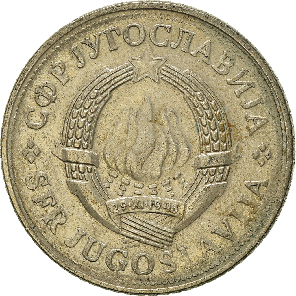 Moneda, Yugoslavia, 10 Dinara, 1980