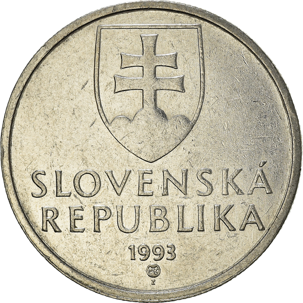Moneda, Eslovaquia, 5 Koruna, 1993