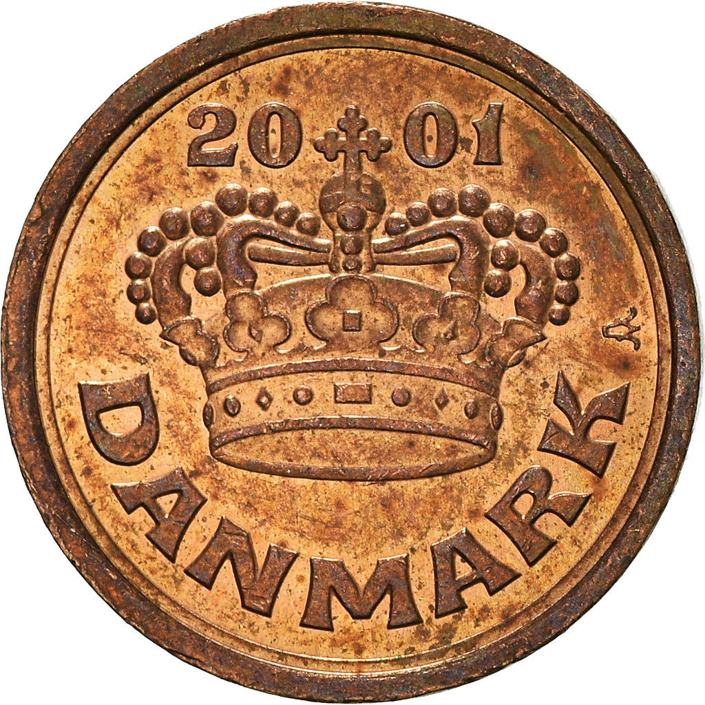 Moneda, Dinamarca, 25 Öre, 2001